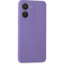 HappyCase  Vivo Y16 Kılıf Yumuşak Silikon Kılıf - Lila