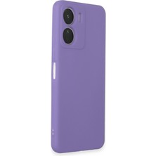 HappyCase  Vivo Y16 Kılıf Yumuşak Silikon Kılıf - Lila