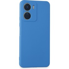 HappyCase  Vivo Y16 Kılıf Yumuşak Silikon Kılıf - Mavi