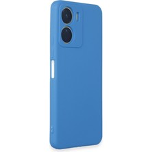 HappyCase  Vivo Y16 Kılıf Yumuşak Silikon Kılıf - Mavi