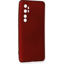 HappyCase  Xiaomi Mi Note 10 Lite Kılıf Yumuşak Silikon Kılıf - Bordo