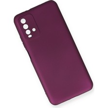 HappyCase  Xiaomi Redmi 9t Kılıf Yumuşak Silikon Kılıf - Mürdüm