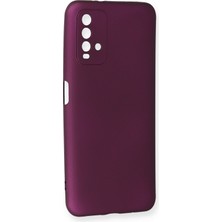 HappyCase  Xiaomi Redmi 9t Kılıf Yumuşak Silikon Kılıf - Mürdüm