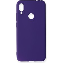 HappyCase  Xiaomi Redmi Note 7 Kılıf Yumuşak Silikon Kılıf - Mor