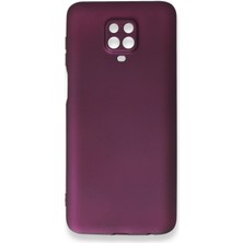 HappyCase  Xiaomi Redmi Note 9s Kılıf Yumuşak Silikon Kılıf - Mürdüm