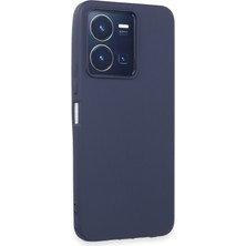 HappyCase  Vivo Y22S Kılıf Yumuşak Silikon Kılıf - Lacivert