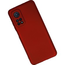 HappyCase  Xiaomi Mi 10T Kılıf Yumuşak Silikon Kılıf - Bordo