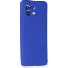 HappyCase  Xiaomi Mi 11 Kılıf Yumuşak Silikon Kılıf - Lacivert