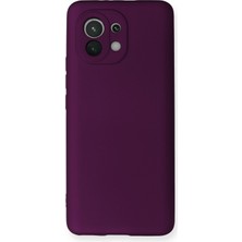 HappyCase  Xiaomi Mi 11 Kılıf Yumuşak Silikon Kılıf - Mürdüm