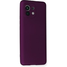 HappyCase  Xiaomi Mi 11 Kılıf Yumuşak Silikon Kılıf - Mürdüm