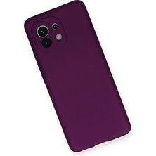 HappyCase  Xiaomi Mi 11 Kılıf Yumuşak Silikon Kılıf - Mürdüm