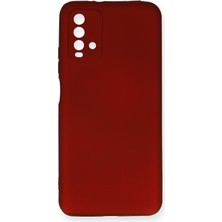 HappyCase  Xiaomi Redmi 9t Kılıf Yumuşak Silikon Kılıf - Bordo