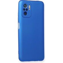 HappyCase  Xiaomi Redmi Note 10S Kılıf Yumuşak Silikon Kılıf - Mavi