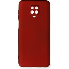 HappyCase  Xiaomi Redmi Note 9s Kılıf Yumuşak Silikon Kılıf - Bordo