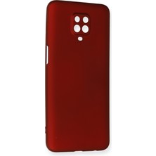 HappyCase  Xiaomi Redmi Note 9s Kılıf Yumuşak Silikon Kılıf - Bordo