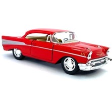 Kinsmart 1957 Chevrolet Bel Air Çek Bırak 5inch. Lisanslı Model Araba, Oyuncak Araba 1:40