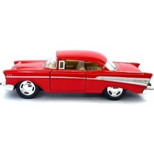 Kinsmart 1957 Chevrolet Bel Air Çek Bırak 5inch. Lisanslı Model Araba, Oyuncak Araba 1:40