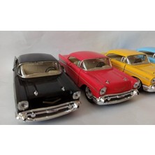 Kinsmart 1957 Chevrolet Bel Air Çek Bırak 5inch. Lisanslı Model Araba, Oyuncak Araba 1:40 Sarı