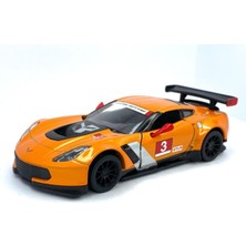 Kinsmart 2016 Corvette C7.r Çek Bırak 5inch. Lisanslı Model Araba , Oyuncak Araba 1:36