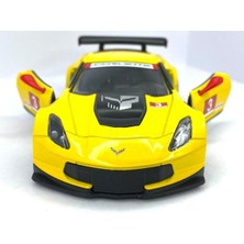 Kinsmart 2016 Corvette C7.r Çek Bırak 5inch. Lisanslı Model Araba , Oyuncak Araba 1:36