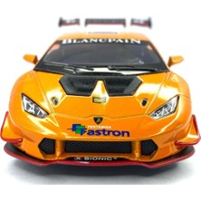 Kinsmart Lamborghini Huracan LP620 - 2 Super Trofeo Çek Bırak 5inch. Lisanslı Model Araba, Oyuncak