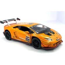 Kinsmart Lamborghini Huracan LP620 - 2 Super Trofeo Çek Bırak 5inch. Lisanslı Model Araba, Oyuncak