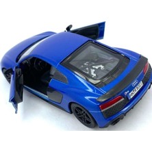 Kinsmart 2020 Audi R8 Coupe - Çek Bırak 5inch. Lisanslı Model Araba, Oyuncak Araba 1:36 Mavi