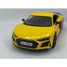 Kinsmart 2020 Audi R8 Coupe - Çek Bırak 5inch. Lisanslı Model Araba, Oyuncak Araba 1:36 Sarı