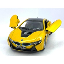 Kinsmart Bmw I8 - Çek Bırak 5inch. Lisanslı Model Araba, Oyuncak Araba 1:36