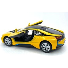 Kinsmart Bmw I8 - Çek Bırak 5inch. Lisanslı Model Araba, Oyuncak Araba 1:36