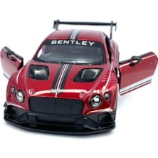 Kinsmart Bordo 2018 Bentley Continental Gt3 Çek Bırak 5inch. Lisanslı Model Araba Oyuncak Araba 1:3