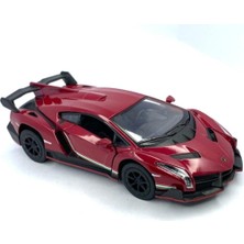 Kinsmart Lamborghini Veneno Çek Bırak 5inch. Lisanslı Model Araba, Oyuncak Araba 1:36