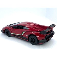 Kinsmart Lamborghini Veneno Çek Bırak 5inch. Lisanslı Model Araba, Oyuncak Araba 1:36