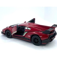 Kinsmart Lamborghini Veneno Çek Bırak 5inch. Lisanslı Model Araba, Oyuncak Araba 1:36