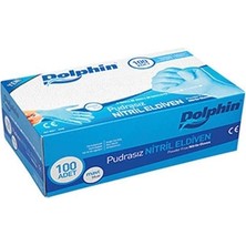 Kruvazör Dolphin Mavi Nitril Eldiven Pudrasız (M) 100LÜ Paket