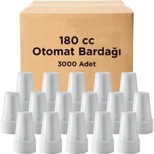 Kruvazör Otomat Uyumlu Plastik Bardak Kalın Şeffaf 180CC 3000 Adet