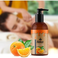 Rekze Yenilir Doğal Rahatlatıcı Nemlendirici Portakal Aromalı Masaj Yağı - 120 ml