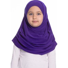 Hürrem Bone Mor Pratik Hazır Geçmeli Çocuk Tesettür Bone Sandy Kumaş Kendinden Boneli 78_22