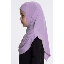 Hürrem Bone Lila Pratik Hazır Geçmeli Çocuk Tesettür Bone Sandy Kumaş Kendinden Boneli 78_28