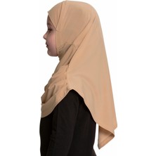 Hürrem Bone Sütlü Kahve Pratik Hazır Geçmeli Çocuk Tesettür Bone Sandy Kumaş Kendinden Boneli 78_26