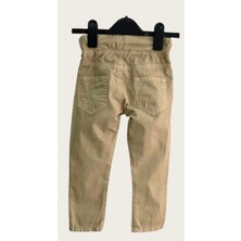 HaanBebe Unisex Çocuk Beli Lastikli Keten Jogger Pantolon