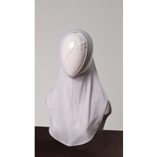 Hürrem Bone Beyaz Pratik Hazır Geçmeli Genç Tesettür Bone Sandy Kumaş Düz Hijab 2312_42