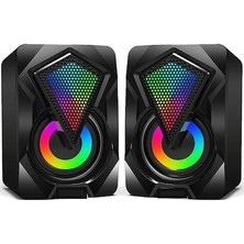 PRO5TECH E-1047 Multimedia Speaker With Rgb Aux ,usb Power