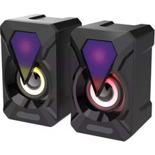 PRO5TECH E-1047 Multimedia Speaker With Rgb Aux ,usb Power