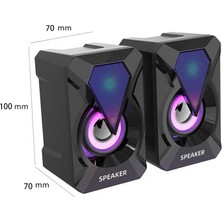 PRO5TECH E-1047 Multimedia Speaker With Rgb Aux ,usb Power