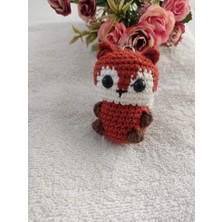 Trendo Gurumi Amigurumi Mini Kızıl Tilki Anahtarlık Oyuncak (6 Cm-1 Adet)