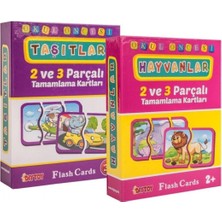 Diytoy , Hayvan ve Taşıt Tamamlama, Zeka Kartları, 2 ve 3 Parçalı