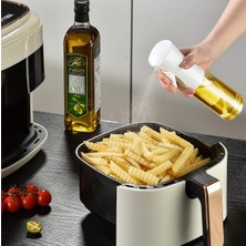 1 Cam Sprey Şişe Yağdanlık Airfryer Püskürtmeli Yağlık Fısfıs Püskürtücü Cam Beyaz 225 ml