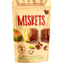 Miskets Antep Fıstık Dolgulu Çikolata Ile Kaplı Çıtır Baklava 80 gr