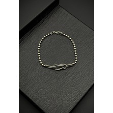 Frnch 925 Ayar Gümüş Italyan Model Gümüş Renk Erkek Bileklik FRJ12149-3149-A